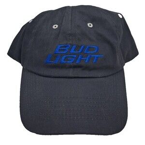 Bud Light Embroidered Baseball Cap Hat Adjustable Vintage Faded